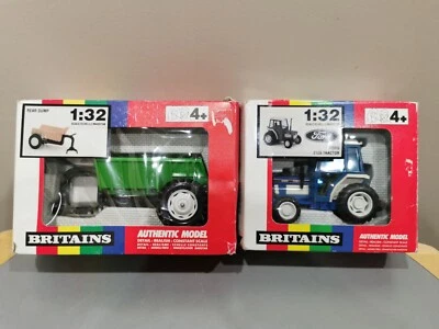 Britains Farm Models 9495 Ford 2120 Tractor & 9584 Rear Dump Trailer 1:32 Scale Foto 1 de 4