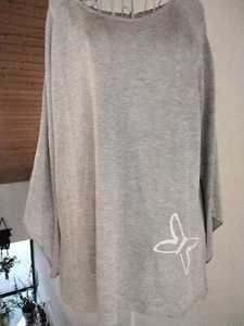 Damenpullover Feinstrick glänzend Ärmel mit Schlitzen und Schlüpfchen - Bild 1 von 2