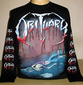Camiseta Obituary Slowly We Rot Mangas Largas Talla S M L XL 2XL 3XL Banda de Metal Nueva - Imagen 1 de 2