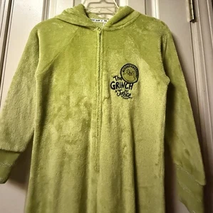 Grinch ~ Girls ~ Pajamas ~ Small ~ Size 7 - 8 ~ Justice ~ One Piece ~ Halloween - Picture 1 of 24