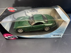 Hotwheels 1:18 TVR Speed 12 - Green - Sealed In Box Diecast Model Car - Picture 1 of 1