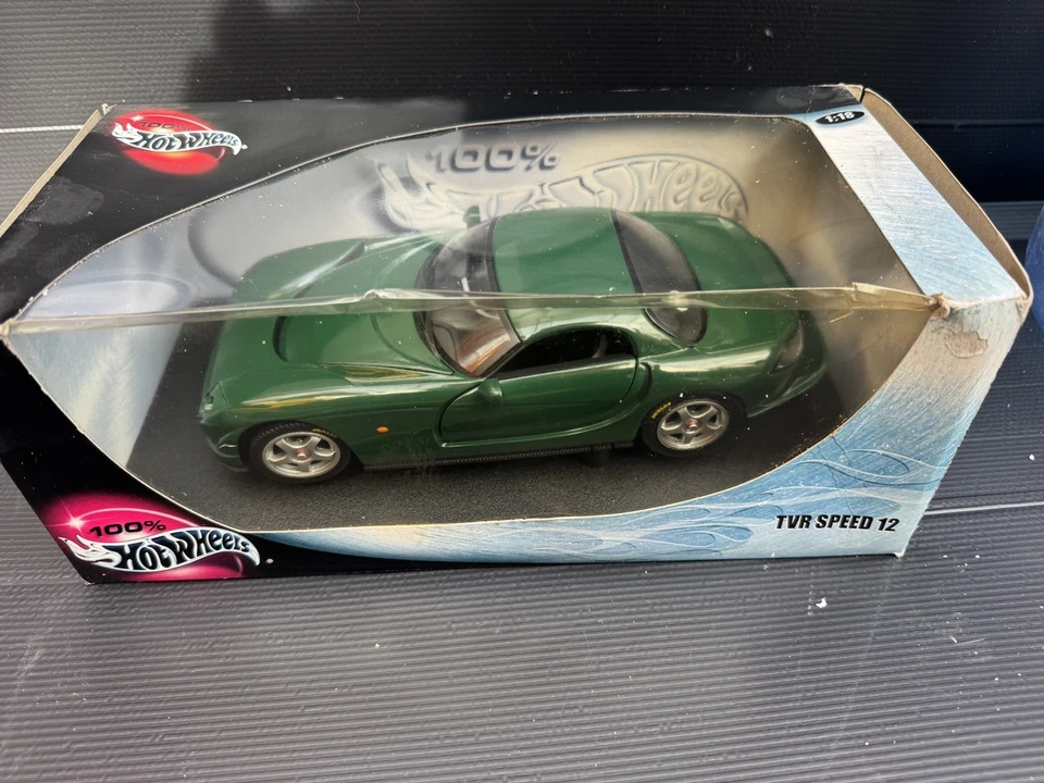 Hotwheels 1:18 TVR Speed 12 - Green - Sealed In Box Diecast Model Car - Image 1 of 1