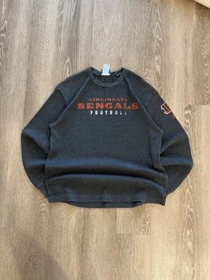 Camisa Térmica Vintage Cincinnati Bengals Manga Larga Reebok Talla Grande Negra  Foto 1 de 4