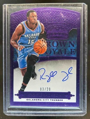 Panini Preferred Reggie Jackson Crown Royale 2014-15 púrpura automático #/20 Thunder Foto 1 de 2