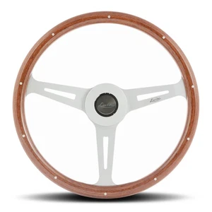 Luisi Montecarlo 390 Steering Wheel Wooden Mahogany Polished Spokes 390mm Italy - Picture 1 of 3