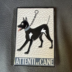 Vietri Keramik - Attenti Al Cane - Vorsicht vor dem Hund ~ handgefertigt in Italien - Bild 1 von 7