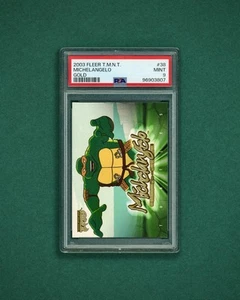2003 TMNT Fleer MICHELANGELO #38 Gold Card PSA 9 Teenage Mutant Ninja Turtles - Picture 1 of 3