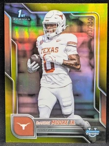 2025 Bowman Chrome University Yellow Refractor #183 DeAndre Moore Jr. /350 - Bild 1 von 2