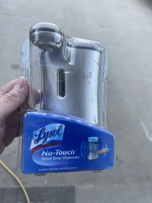Lysol No-Touch Hand Soap Dispenser Only Silver New - Image 1 of 4