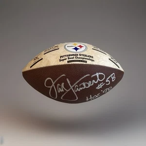 Jack Lambert John Stallworth Steelers Signed SB Champions Football JSA 🔥 - Picture 1 of 7