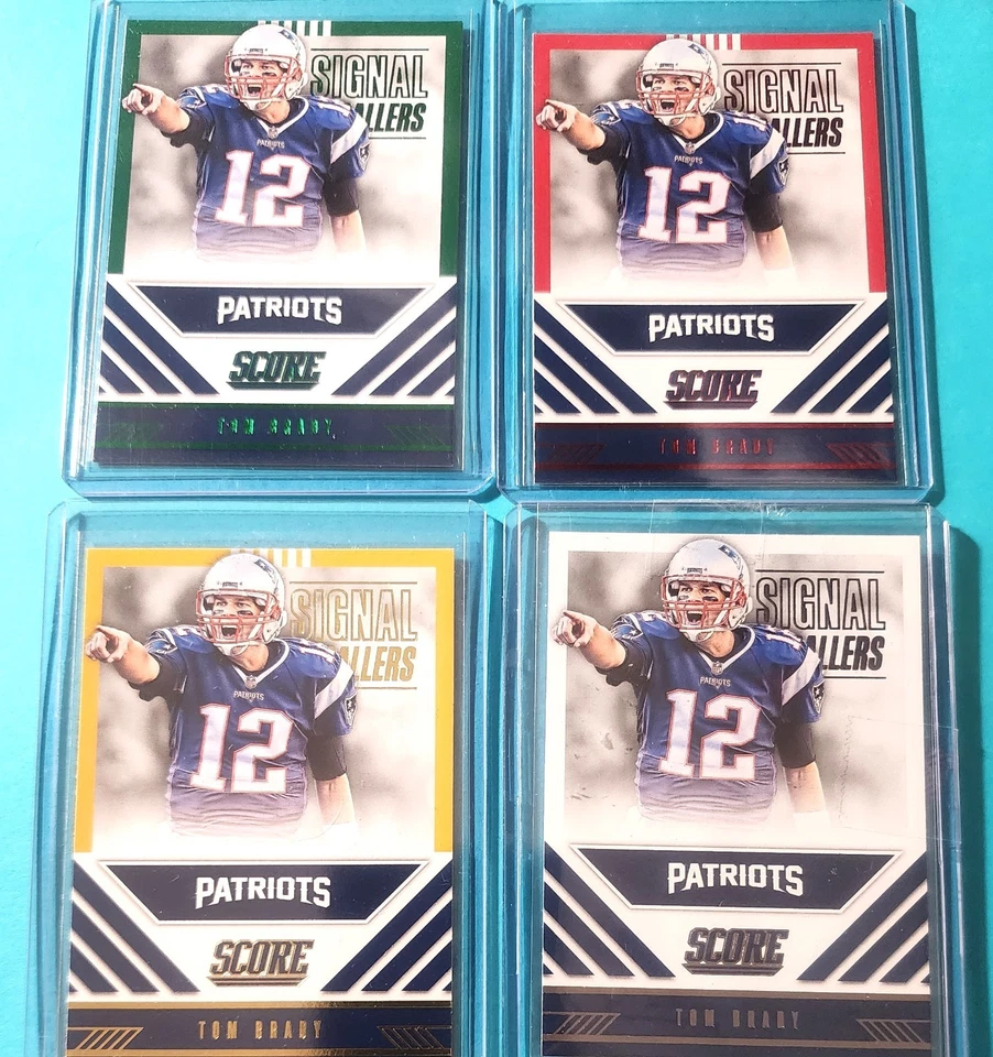 TOM BRADY GREEN, RED, YELLOW, WHITE 2016 Score Signal Callers #15 - Image 1 of 1