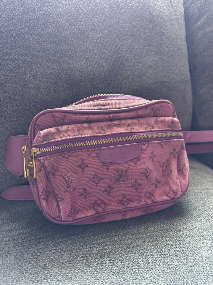 Louis Vuitton Monogram Denim Belt Bag – Purple – Authentic – Pre-Owned with Wear - Image 1 of 4