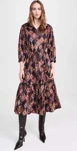 Cara Cara Hutton Dress Black Aura Emblem Size Small BNWT - Picture 1 of 13