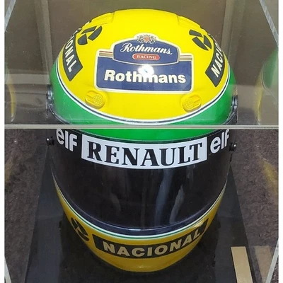 Casque réplique cloche Ayrton Senna 1994 #396/1000 par P.VANGIN utilisé... - Photo 1/4
