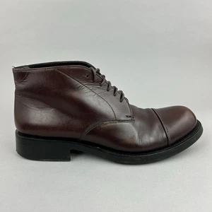 Botas Goodyear Prada de cuero marrón con cordones vintage puntera distribuidor UK10.5 - Imagen 1 de 21