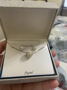 Sterling Silver Necklace And Earrings - Picture 1 of 1