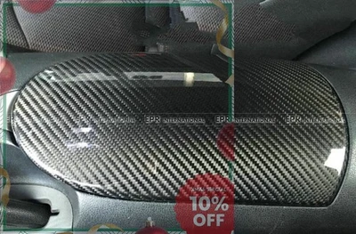 For Nissan Fairlady 370Z Z34 Dry Carbon Fiber Center storage armrest Stick Cover Foto 1 de 4