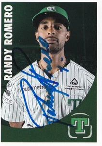 RANDY ROMERO SIGNED AUTO'D 2025 PANINI LMB 100 ANOS STICKER CARD OLMECAS TABASCO - Picture 1 of 3