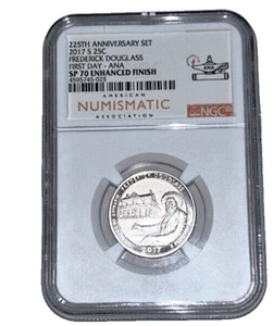 2017 S Frederick Douglass Quarter 25c NGC SP 70 Enhanced Finish - 225 Ann Münze - Bild 1 von 7