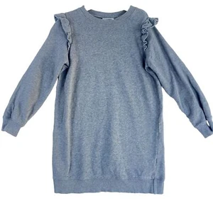 Hanna Andersson Girl Sz 7-10Y Sweater Dress Grey Cotton - Picture 1 of 10