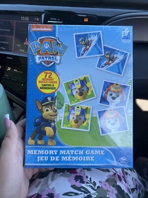 Paw Patrol 72 Memory Match Game  2017 Spin Master New Nickelodeon Jeu De Memoire - Image 1 of 2
