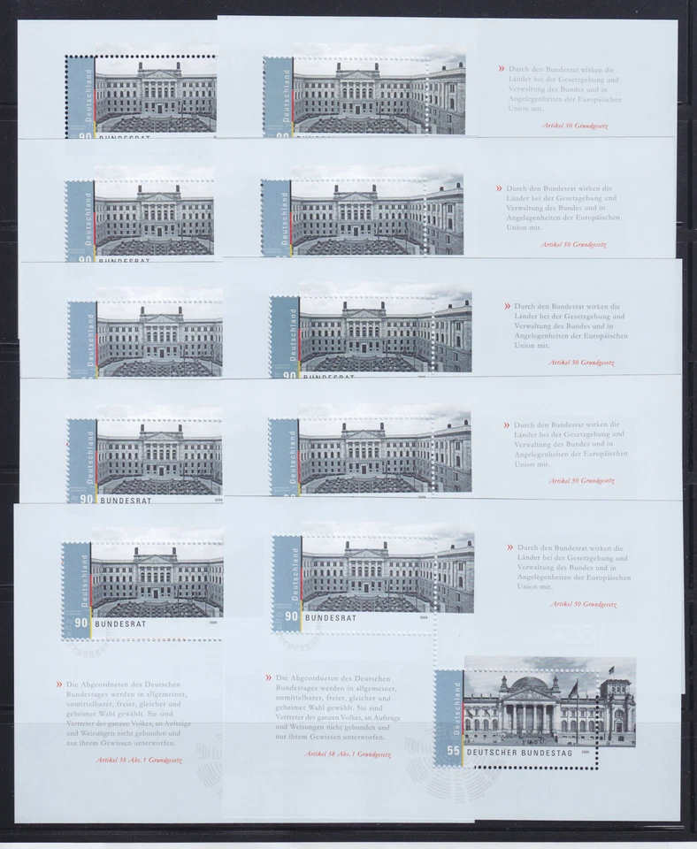 Federal Republic Block 76 Bundestag And Federal, 10x Mint - Image 1 of 1
