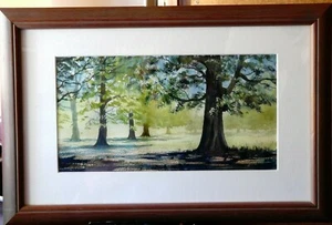 Hylands Park, Essex. Original framed watercolour by Essex artist Colin Steed. - Picture 1 of 7