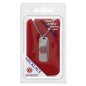 Medical Necklace, Diabetic, 1 Necklace - Picture 1 of 4