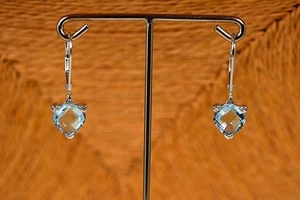 TOPAS Skyblue Ohrstecker Edelstein Schmuck Halskette Heilstein Kette Collier NEU - Bild 1 von 2