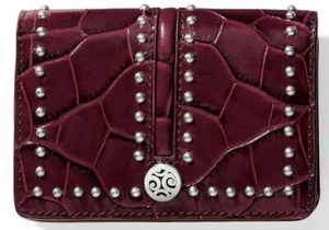 Neu mit Etikett Brighton PRETTY TOUGH Kartenetui Sangria weinrot Krokoleder UVP 85 $ - Bild 1 von 3