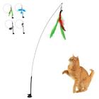 "Interactive Cat Feather Teaser Wand Toy Endless Fun Kittens Cats - Stimulating