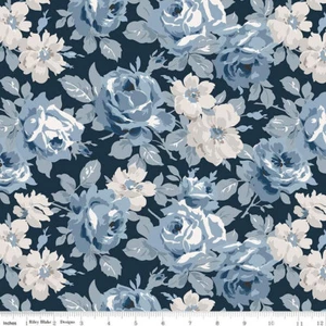 Riley Blake * Serenity Blues Main Midnight * C14780-Midnight - Picture 1 of 1