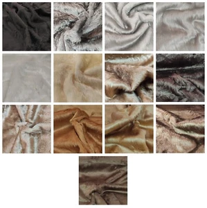 Standard Short Pile Faux Fur Fabric - White/Grey/Black/Brown - W160 / YF2 - Picture 1 of 14