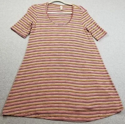 Camiseta American Apparel Mini Vestido Columpio Para Mujer Pequeña Rayas Manga Corta Acanalado Foto 1 de 4