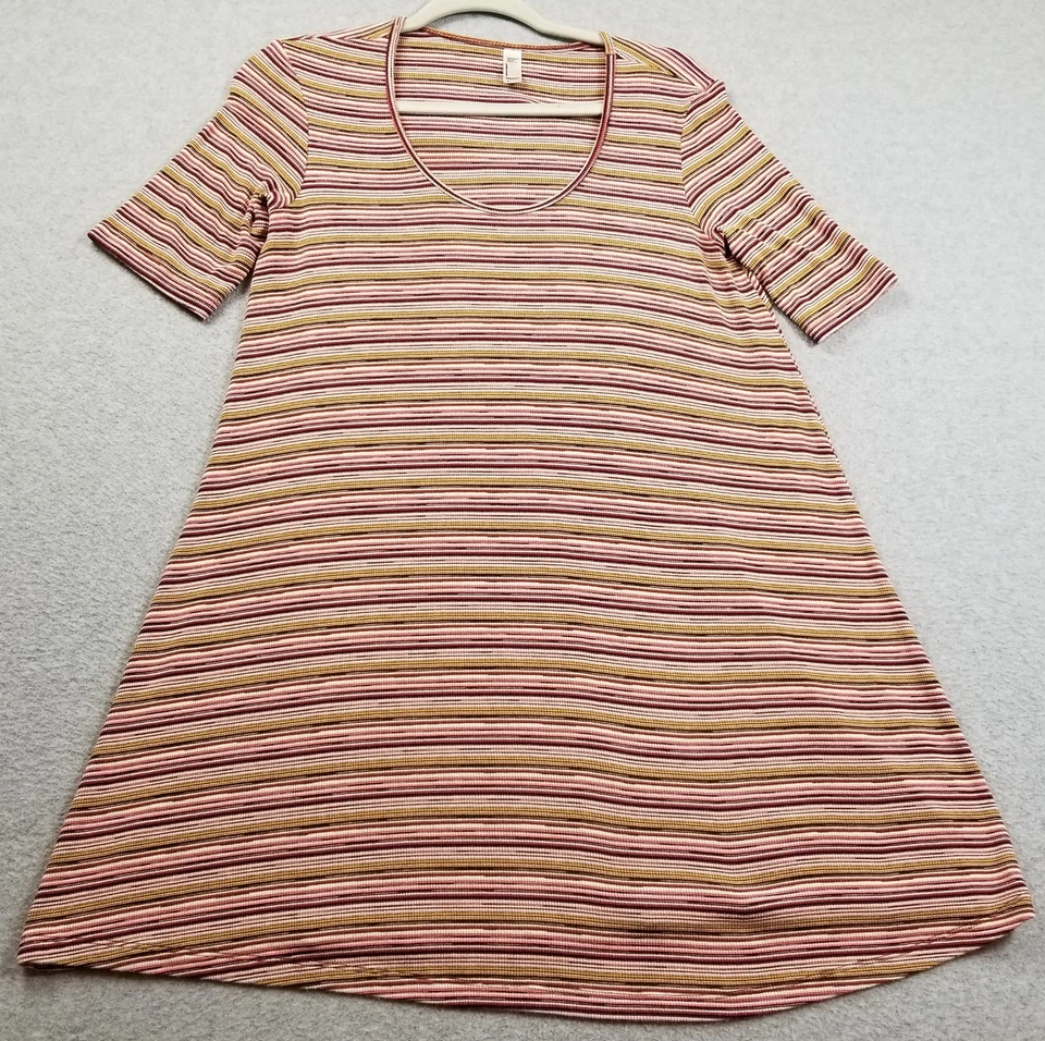 Camiseta American Apparel Mini Vestido Columpio Para Mujer Pequeña Rayas Manga Corta Acanalado Foto 1 de 4