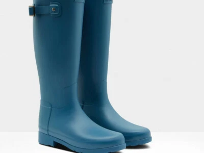 Botas impermeables Hunter originales azules refinadas para mujer talla 9 EE. UU. Foto 1 de 4