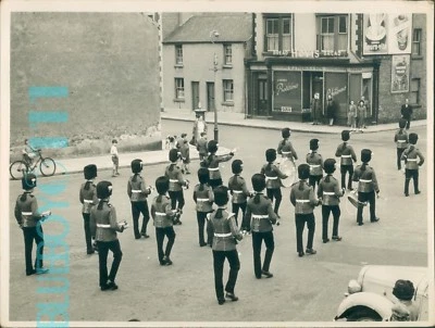 Post WW2 Photo Royal Welsh Fusiliers parading in Welsh town 8x6 original p2 - Image 1 of 4