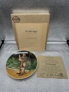 Vintage Knowles Wizard of OZ Cowardly Lion “If I Were King” Collector Plate 1978 - Picture 1 of 8