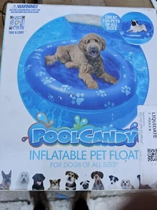 Pool Candy Inflatable Dog Pet Pool Float and Lounger 53" x 35" Up to 100 Lbs - Picture 1 of 7