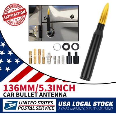 Mástil de antena dorado negro estilo bala de 5,3" para Ford F-350 Super Duty 2009-2019 Foto 1 de 4