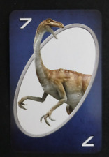 2017 Mattel Jurassic World Uno Card Blue #7
