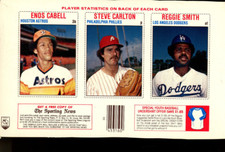1979 Hostess Card Panel Steve Carlton, Reggie Smith, Enos Campbell