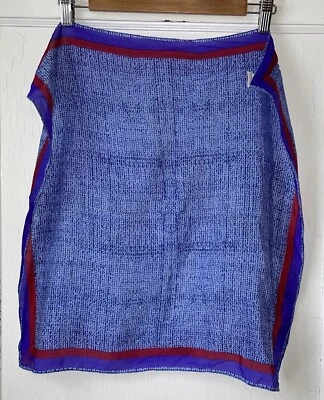 Vera Neumann Ladybug Purple Geometric Design Square Silk Blend Scarf Vintage - Image 1 of 4