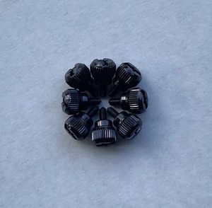 8Pcs/Set Chrome Thumb Screws 6-32 Thread for Lian Li Cases - BLACK - Afbeelding 1 van 7