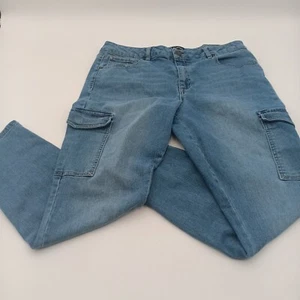 D. Jeans Pants Girls Size 14 Blue Ankle Bottoms - Picture 1 of 5