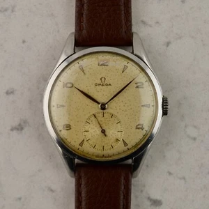 C.1946 Vintage Omega Jumbo Calatrava 38.5mm steel watch ref.2505 cal.30T2 w/ box - Bild 1 von 12