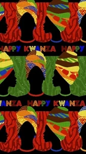 (2) David Textiles Seasonal Fabric 1-Yard Precut, Kwanzaa Celebration Design new - Picture 1 of 7