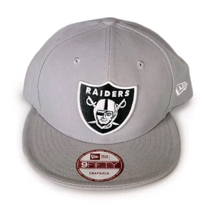 Oakland Las Vegas Raiders SnapBack Hat Cap New Era 9Fifty Gray Wool Grey - Picture 1 of 16