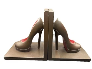 Stilettos Shoes Bookends Brown & Red~FABULOUS & SEXY ~Resin 6" H - Picture 1 of 9