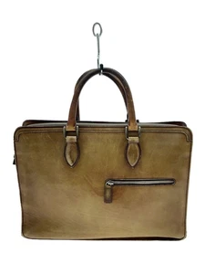 Berluti Un Jour Maletín Bolso de Negocios Cuero Beige Cremallera 15 x 10.2 pulgadas Japón - Imagen 1 de 8